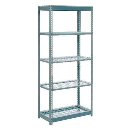 Global Industrial 5 Shelf, Boltless Shelving, Starter, 36inW x 18inD x 96inH, Wire Deck B2297670